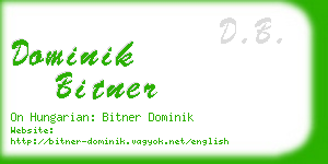 dominik bitner business card